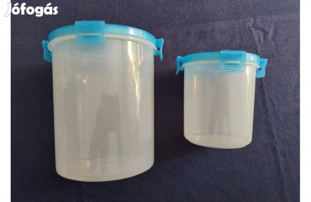 Műanyag hengeres tárolódoboz (2 db)