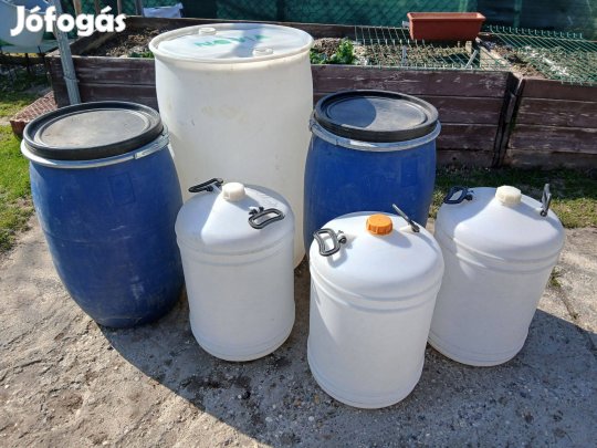 Műanyag hordó eladó