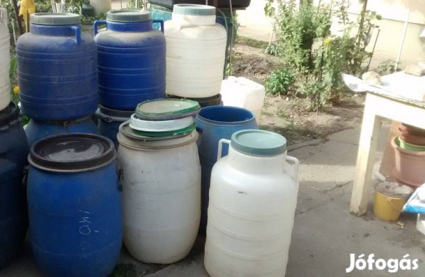 Műanyag hordók eladóak