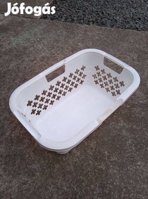 Műanyag szennyestartó (szennyeskosár, vasalókosár) 37 l-es