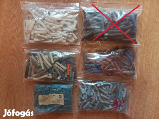Müanyag tipli több méretben 500db