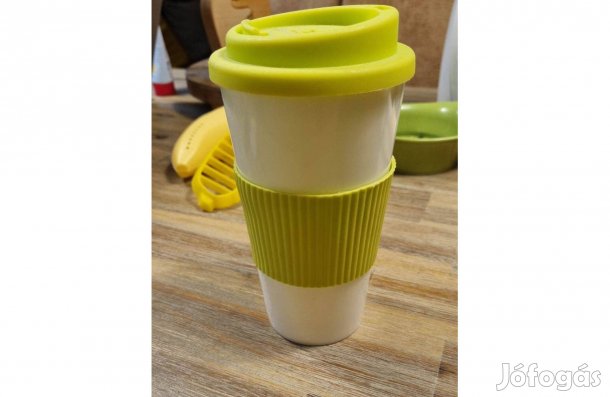 Műanyag utazós pohár, 4 dl-es, Új