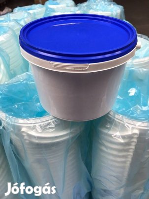 Műanyag vödör visszazárható fedéllel 3l-es Új! (570db)