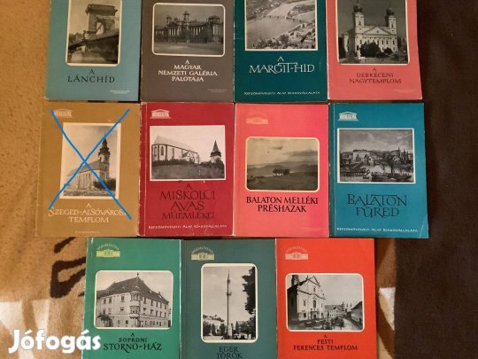 Műemlékeink sorozat 10 kötete egyben 2000 Ft