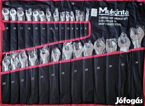 Mukinta csillag-villáskulcs szett 27db 6-36-ig Minőségi termék!