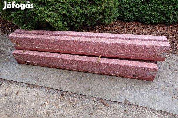 Műkő párkány bontott könyöklő kültéri