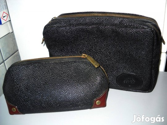 Mulberry női fekete antik bőrtáska kézitáska retikül 22x15x8 cm