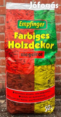 Mulcs, kerti dekor, vörös, bontatlan csomagolásban 50 l
