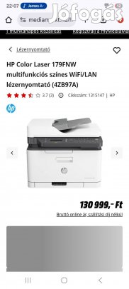 Multifunkciós Hp lézernyomtató