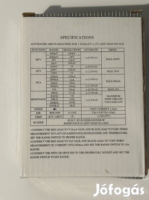Multiméter dt 830b új