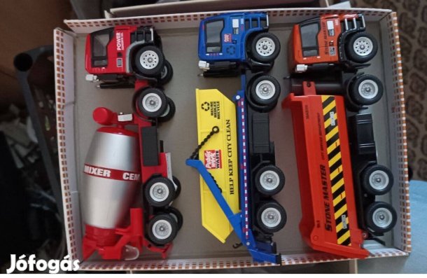 Munkagépek kisautók 3 db - csak személyes átvétellel