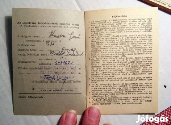 Munkakönyv + TB Igazolvány (1951)