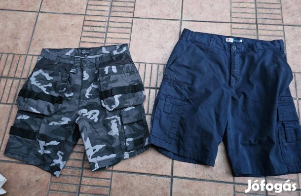 Munkás nadrág lengőzsebes munkás rövidnadrág S M L 2db új