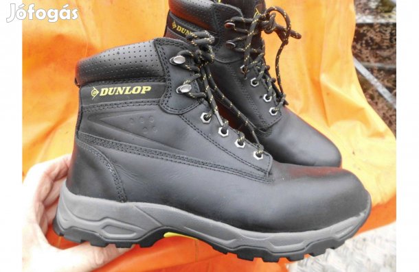 Munkavédelmi bakancs Dunlop fekete bőr 42-es eladó,