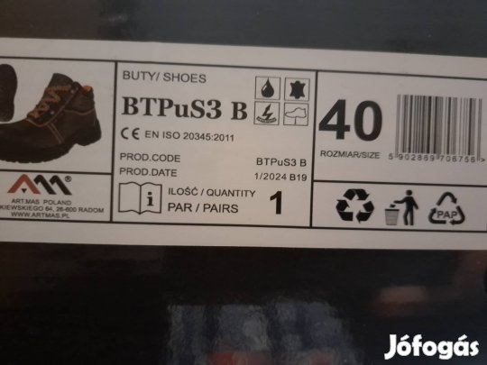 Munkavédelmi bakancs SP3 - 40-es méret