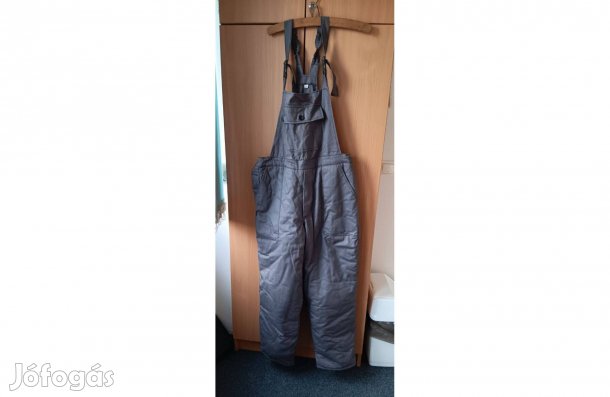 Munkavédelmi téli bélelt kantáros nadrág 176/52 méretben