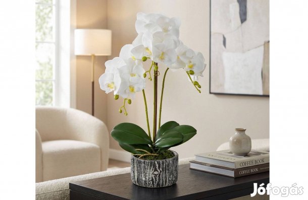 Műnövény dekoráció - orchidea - 2 féle - 53 cm