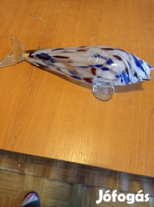 Muranoi stílusú retro üveg hal