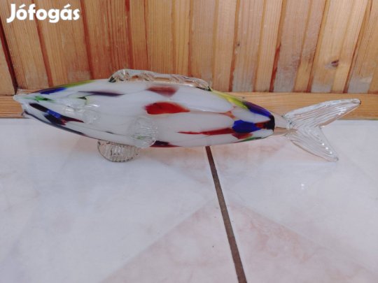 Muránói üveg hal tökéletes állapotban