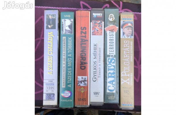 Műsoros VHS, videókazetta 2 darabonként 1000 Ft