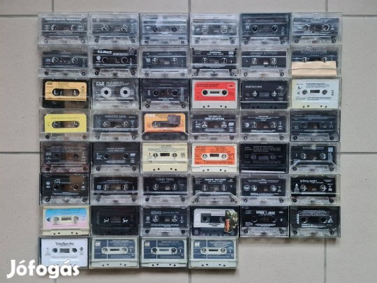 Műsoros kazettás magnó deck kazetta külföldi és magyar 70 db