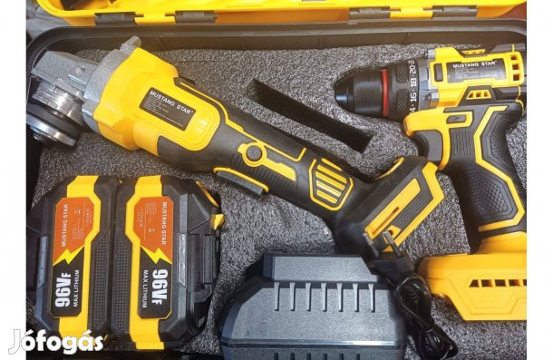 Mustang Akkumulátoros Szerszám Szett Fúró / Csavarozó + Sarokcsiszol