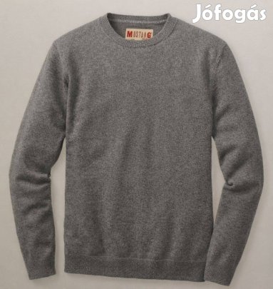 Mustang R-Neck Pullover Solid középszürke melanzs L-es méret