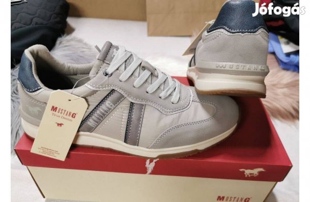 Mustang szürke 45-ös férfi utcai cipő. Teljesen új, eredeti cipő, dobo