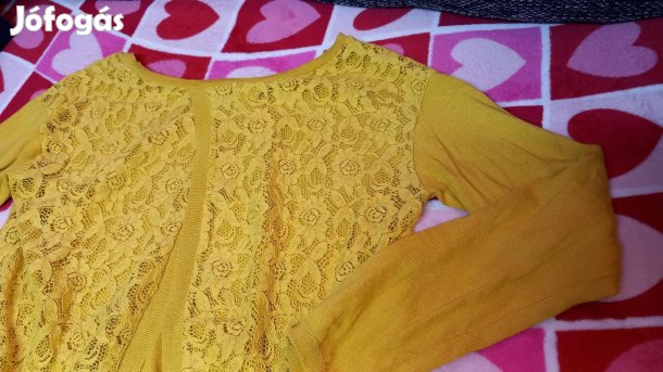 Mustarsarga csipkes noi pulover, 38 (2x viselt)