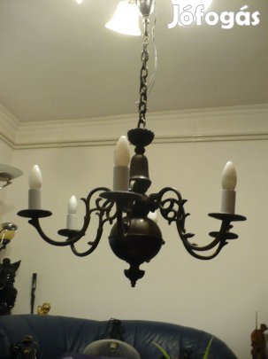 Mutatós 6 ágú réz csillár