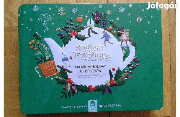 Mutatós fém teás doboz