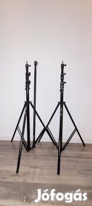 Műtermi háttértartó szett: 2x Jinbei 3000FP + Manfrotto 272B