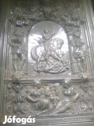 Művész cserépkályha ,,reneszánsz" csempékkel