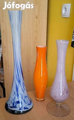 Művészi Muránói (vagy jellegű) nagyobb méretű üvegvázák