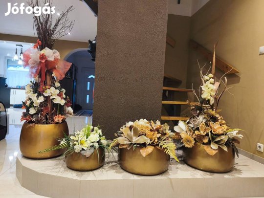 Művirág, csokor, kaspó, dekoráció, dísz