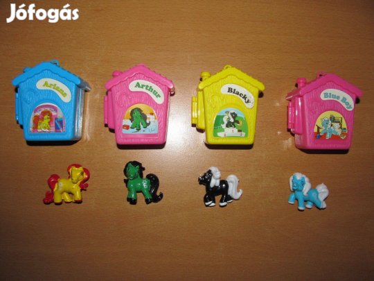 My Little Pony szerű mini figura kupac istálló dobozkákkal