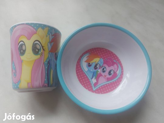 My Little pony műanyag tányér pohár készlet