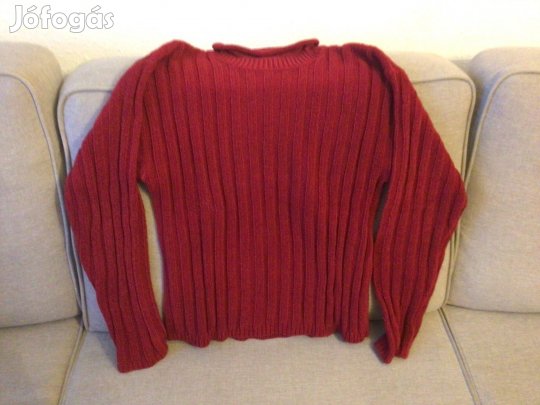 Myc Meggyszínű ( bordó) zsenilia pulóver S méretben eladó