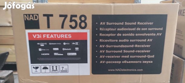 NAD T758 V3i 7.1 házimozi erősítő eladó! Vadi új, bontatlan!