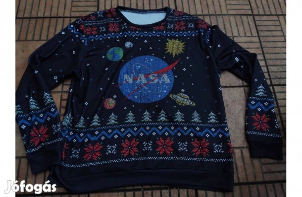 NASA karácsonyi pulóver XL