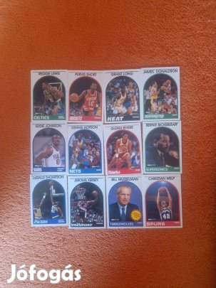 NBA Hoops 1989-90 kosaras kártyák 12db