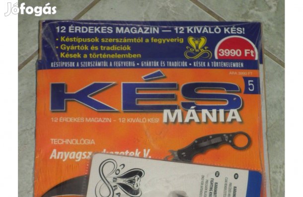 NOS Késmánia nr.5 bicska kés fóliás bontatlan