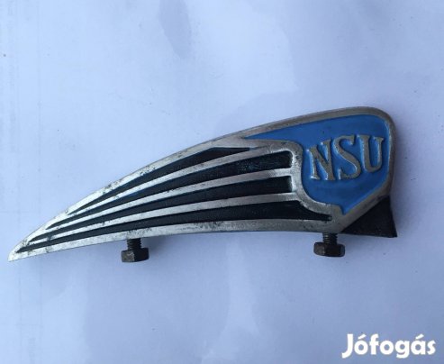 NSU veterán régi motor motorkerékpár sárvédődísz embléma