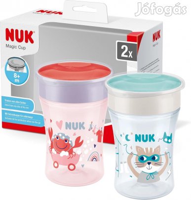 NUK Magic Cup 360°8+ hónap 230 ml, 2db- OUTLET termék