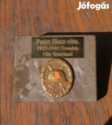 Náci III.Birodalom arany sebesülési jelvény