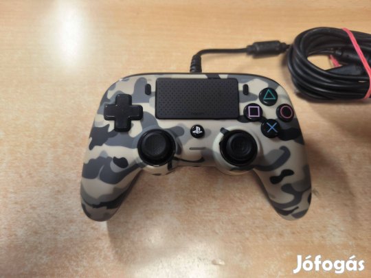 Nacon Wired PS4 Kontroller Újszerű Terepmintás Garival !