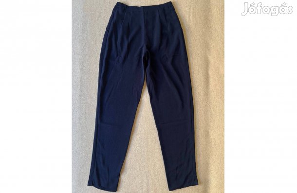 Nadrág, női, elegáns, selyem, sötétkék