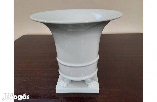 Nagy Fehér Herendi porcelán körmös kaspó, váza eladó!