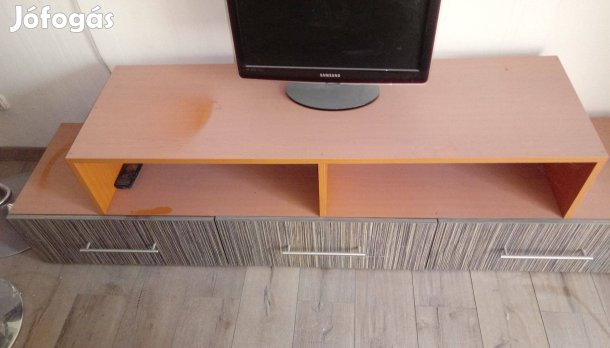 Nagy Fiókos polcos TV szekrény / médiaállvány jó állapotban (a T