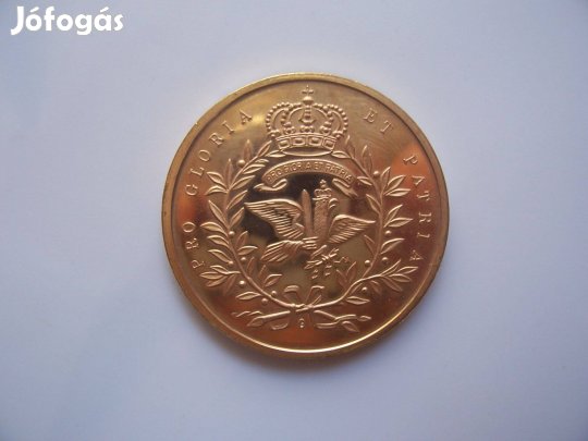 Nagy Frigyes - Friedrich der Große aranyozott Cuni PP emlékérme,30